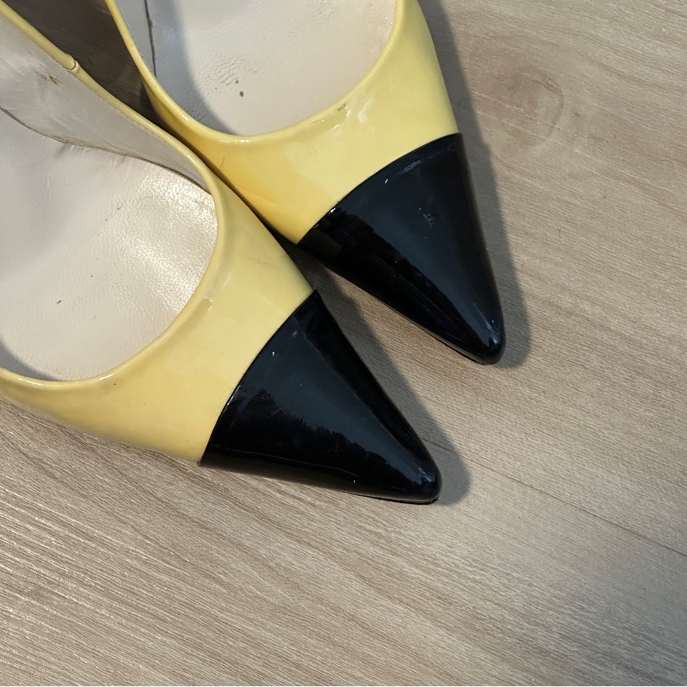 Charles David Designed by Nathalie M Pumps Yellow Charcoal Grey Size 6B - Picture 3 of 10